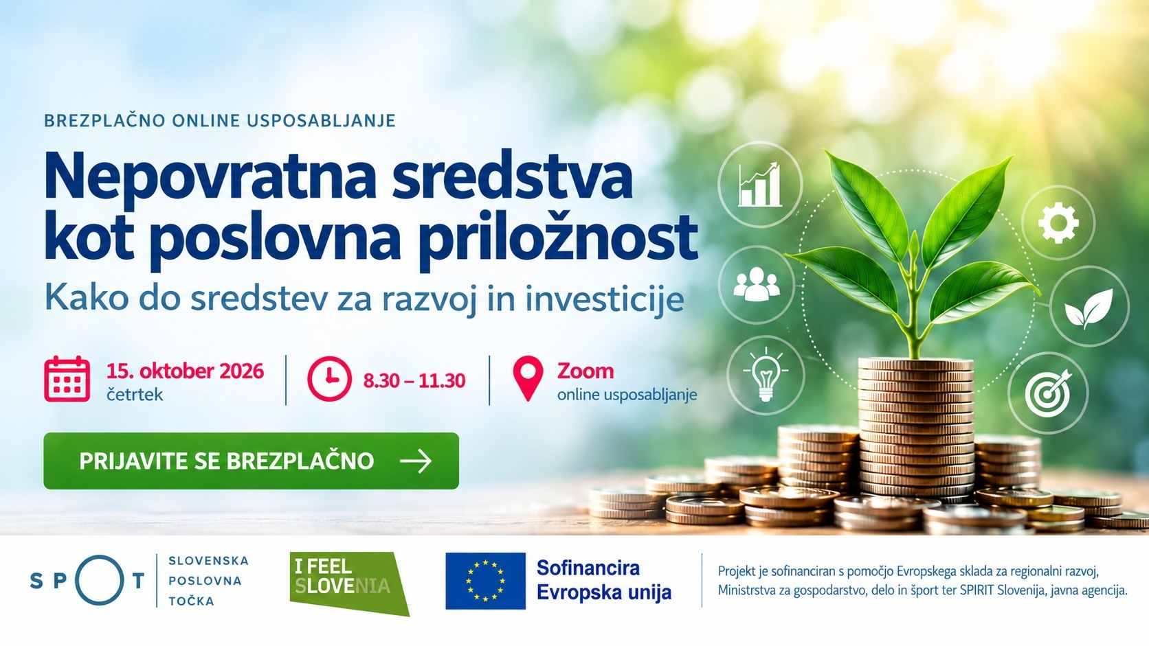 Nepovratna sredstva za podjetja – brezplačno online usposabljanje
